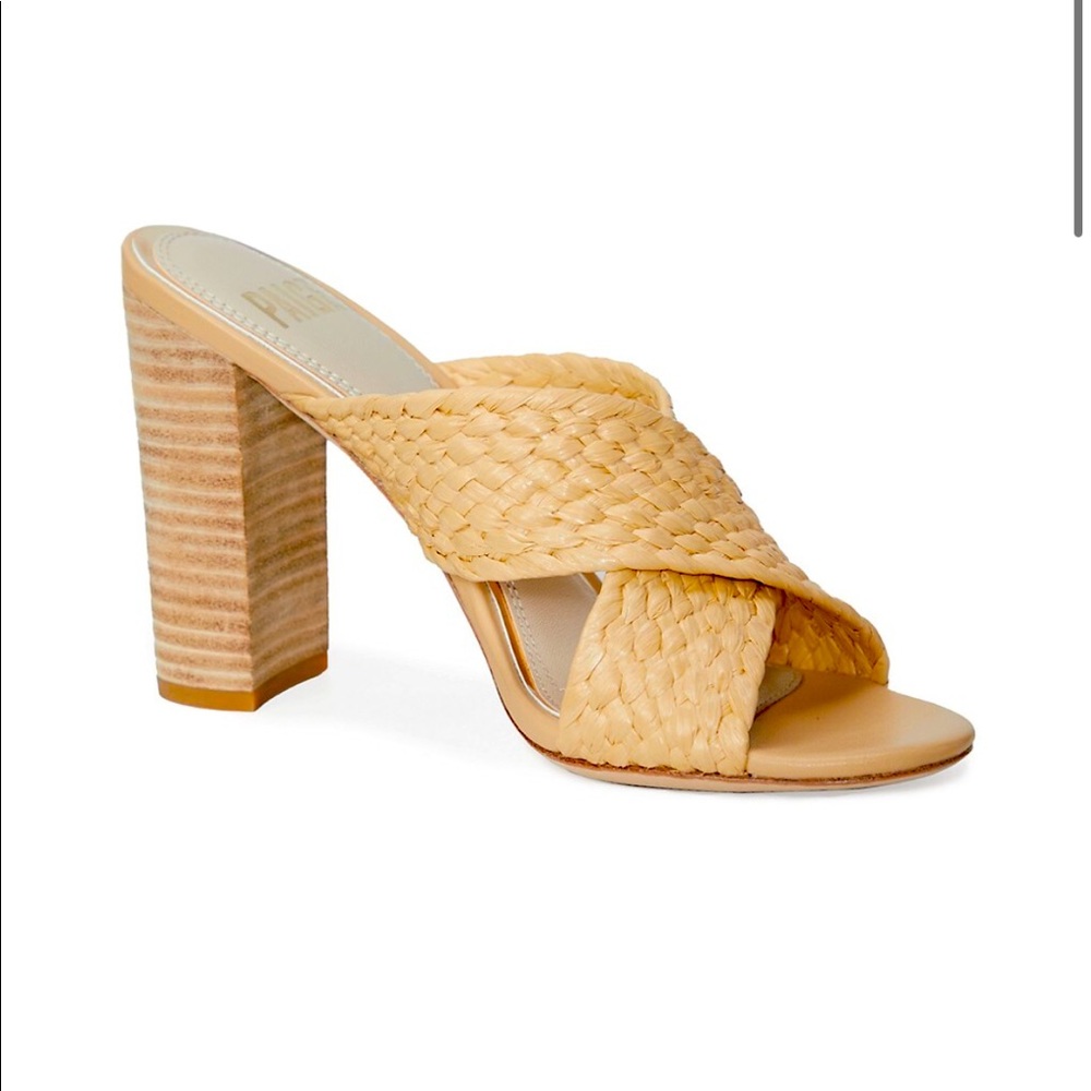 NWT. Paige. NOVA Sandal in Straw. Size 5